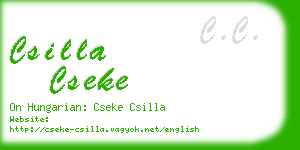 csilla cseke business card